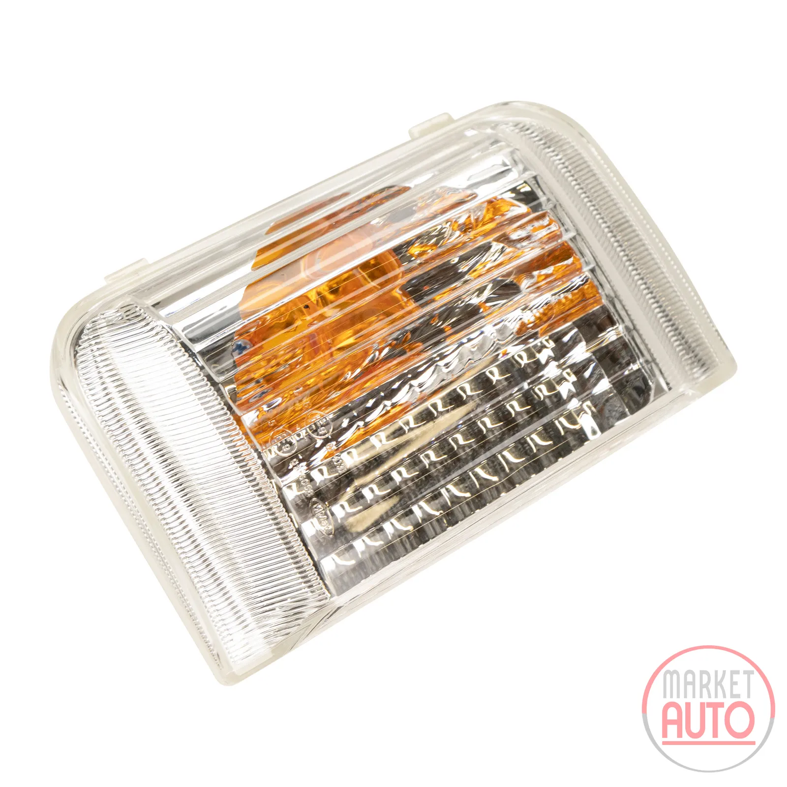 Indicator cap left in the mirror for 16 watt indicator, inside with orange cap