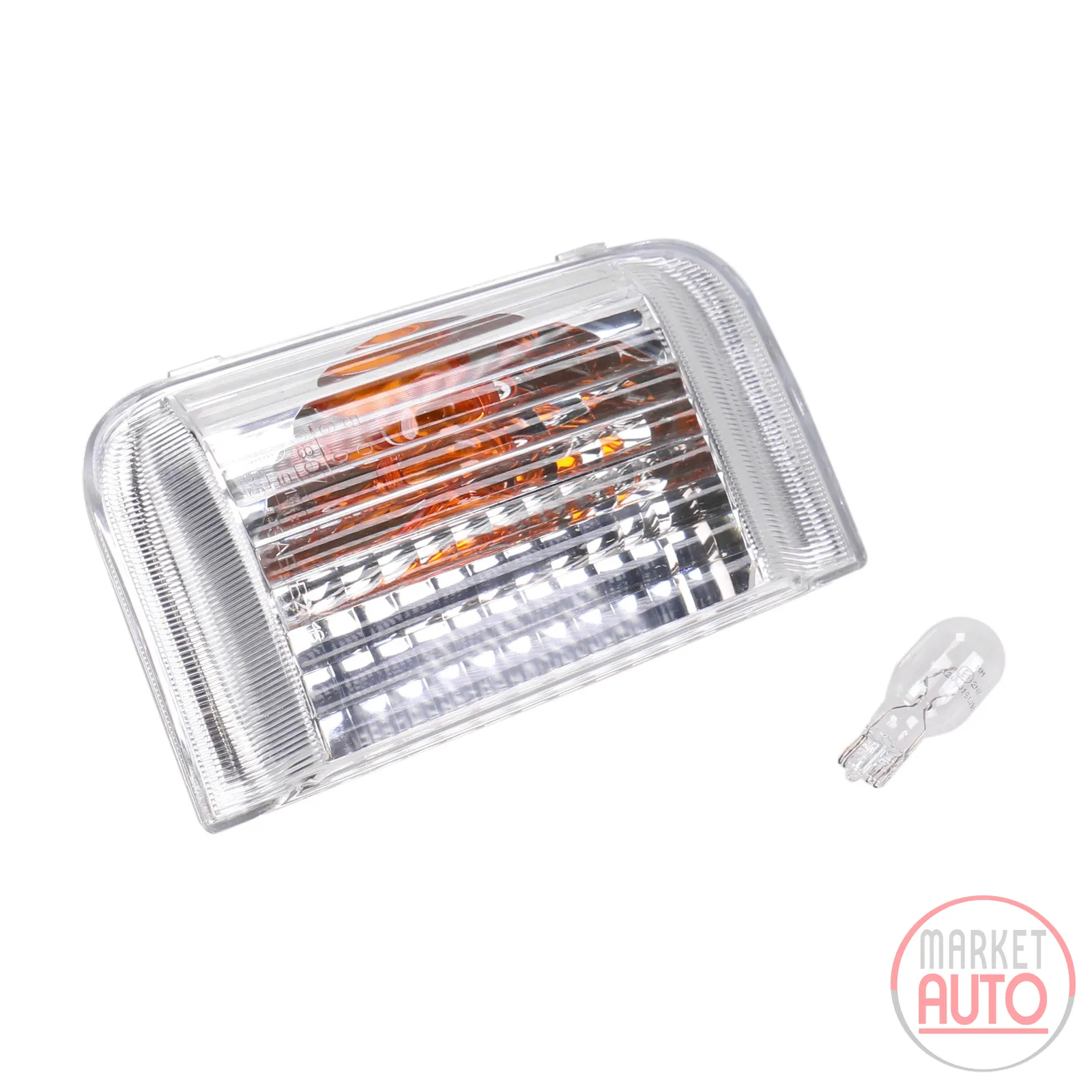 Indicator cap left in mirror for 16 watt indicator + glass base lamp 16W bulb
