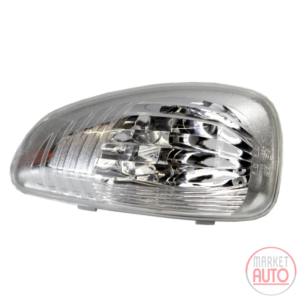 Indicator cap right white in mirror