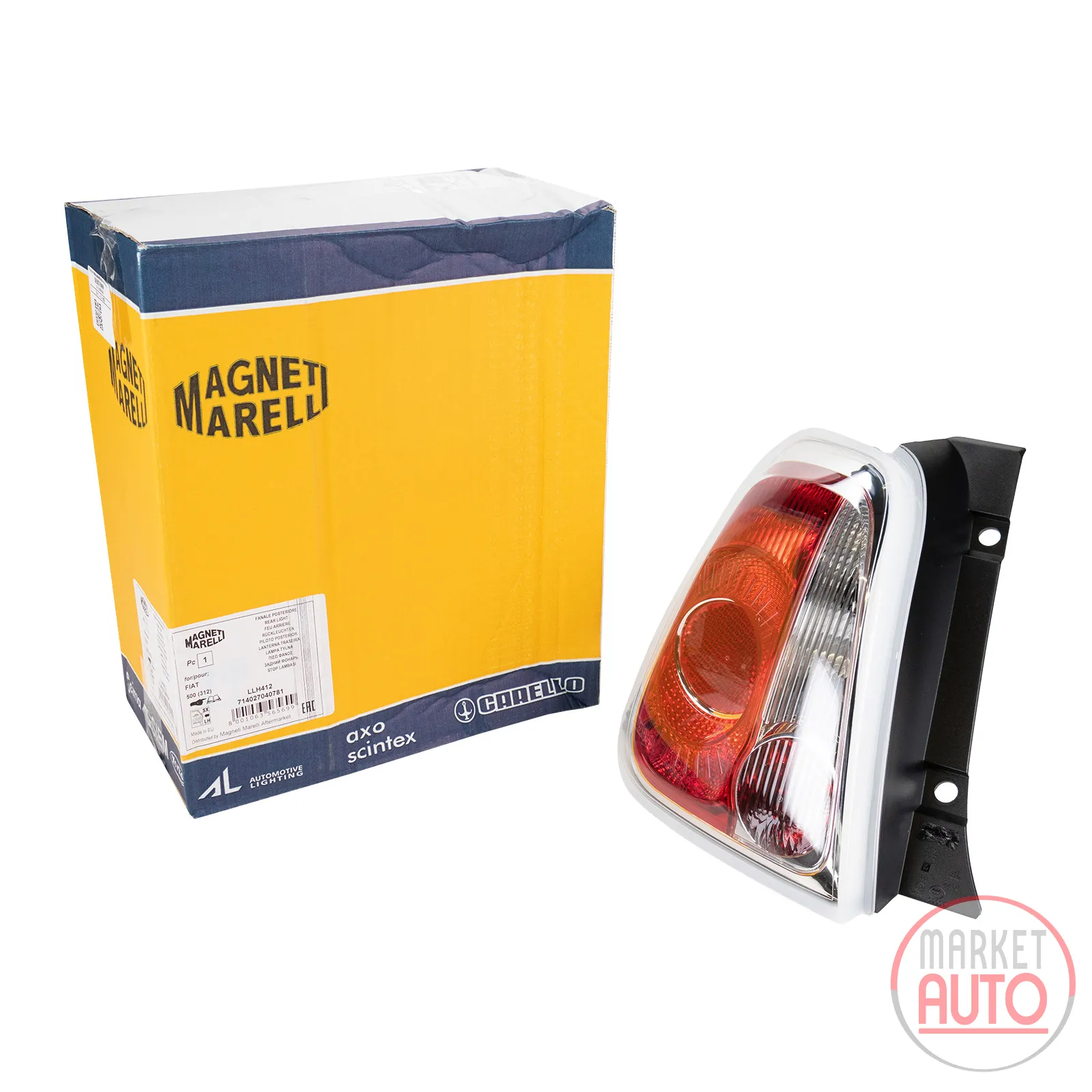 Tail light left white border Magneti Marelli