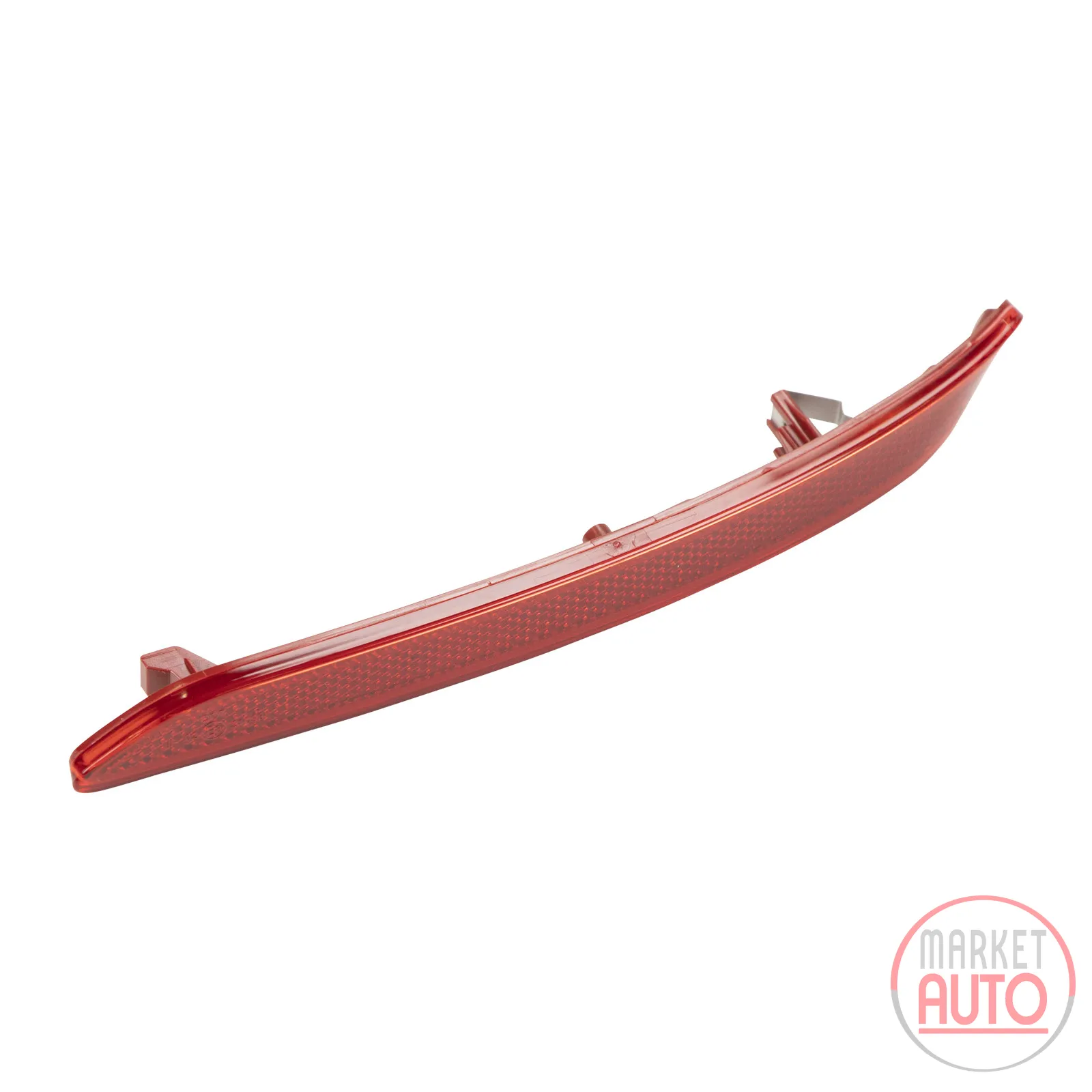 Reflector on the right rear bumper
