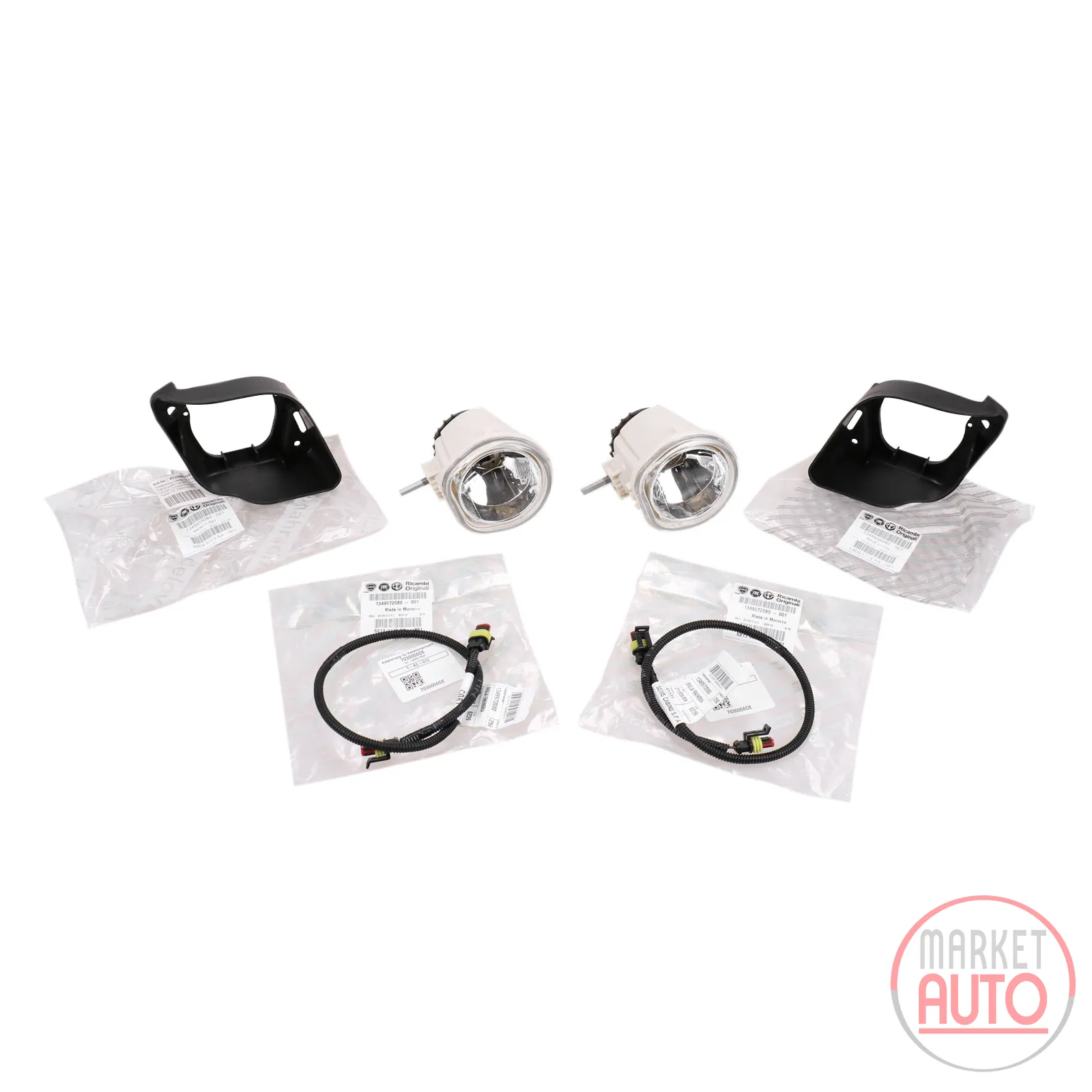 Fog light set for retrofitting