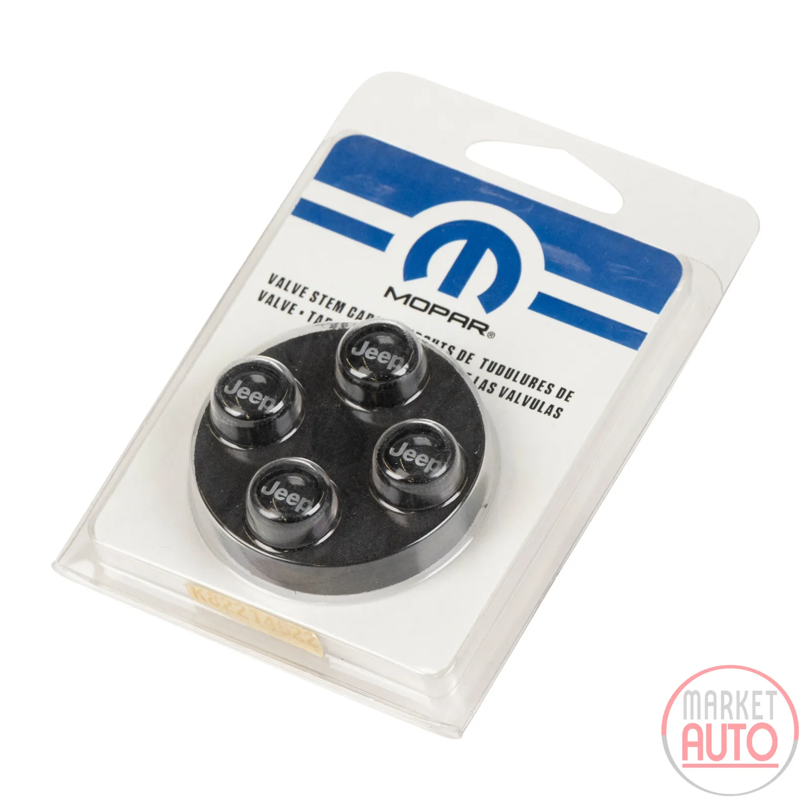 Valve flaps black set of 4 with Jeep logo