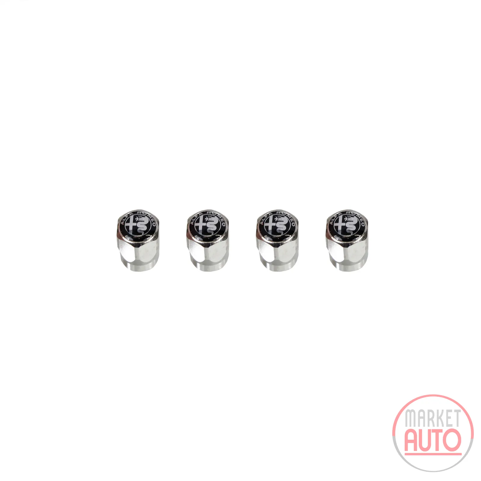 Valve caps set Alfa Romeo Black