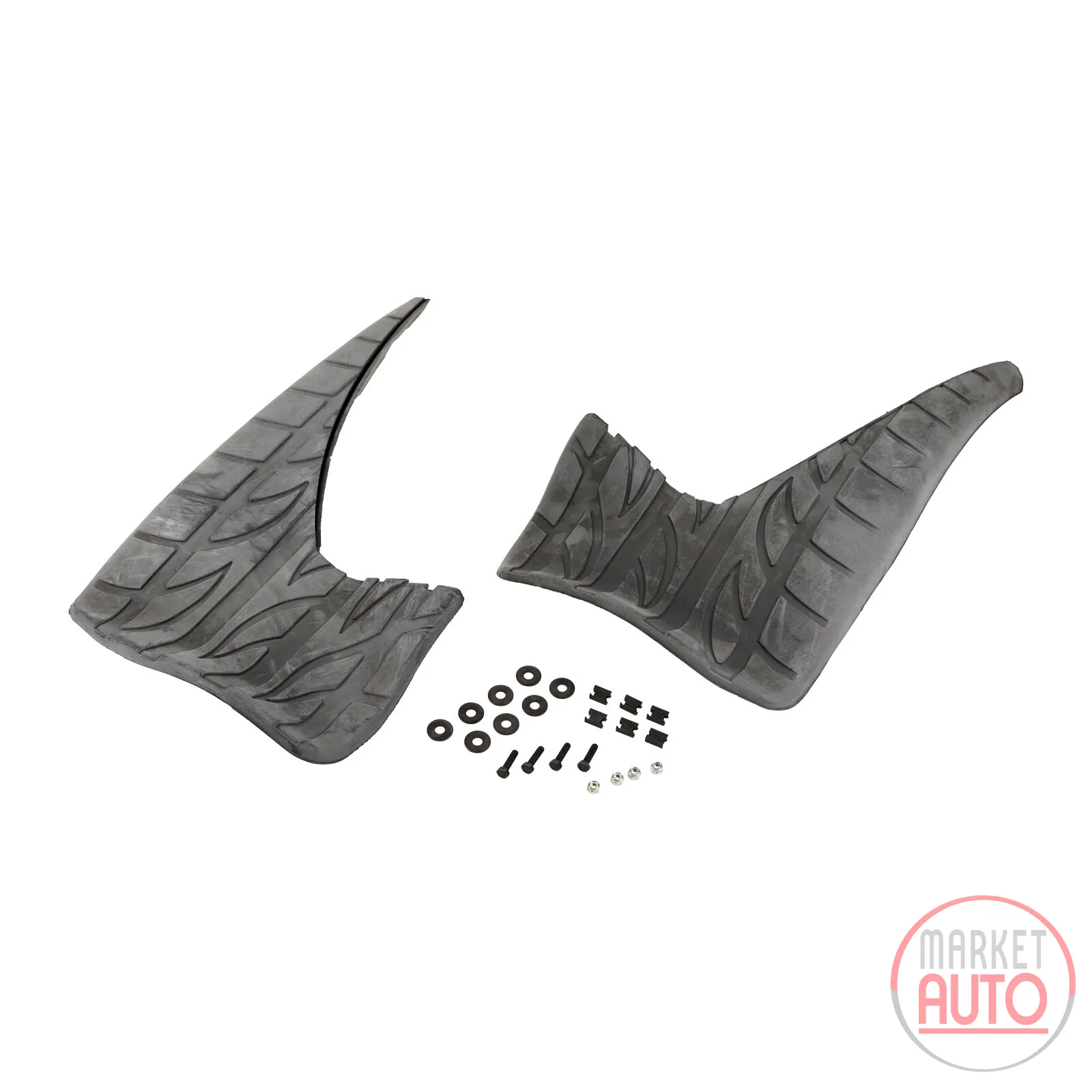 Mud flaps set of 2 for rear, tire design