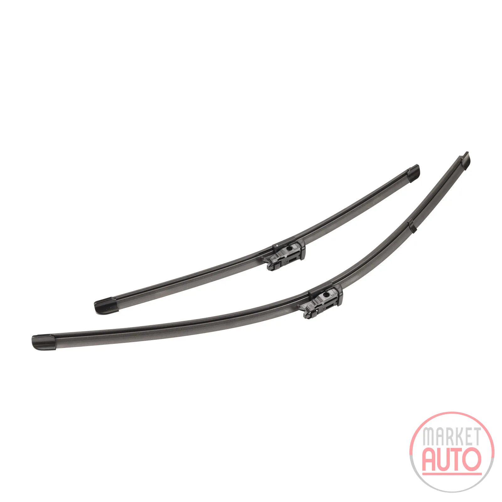 Front windshield wiper set
