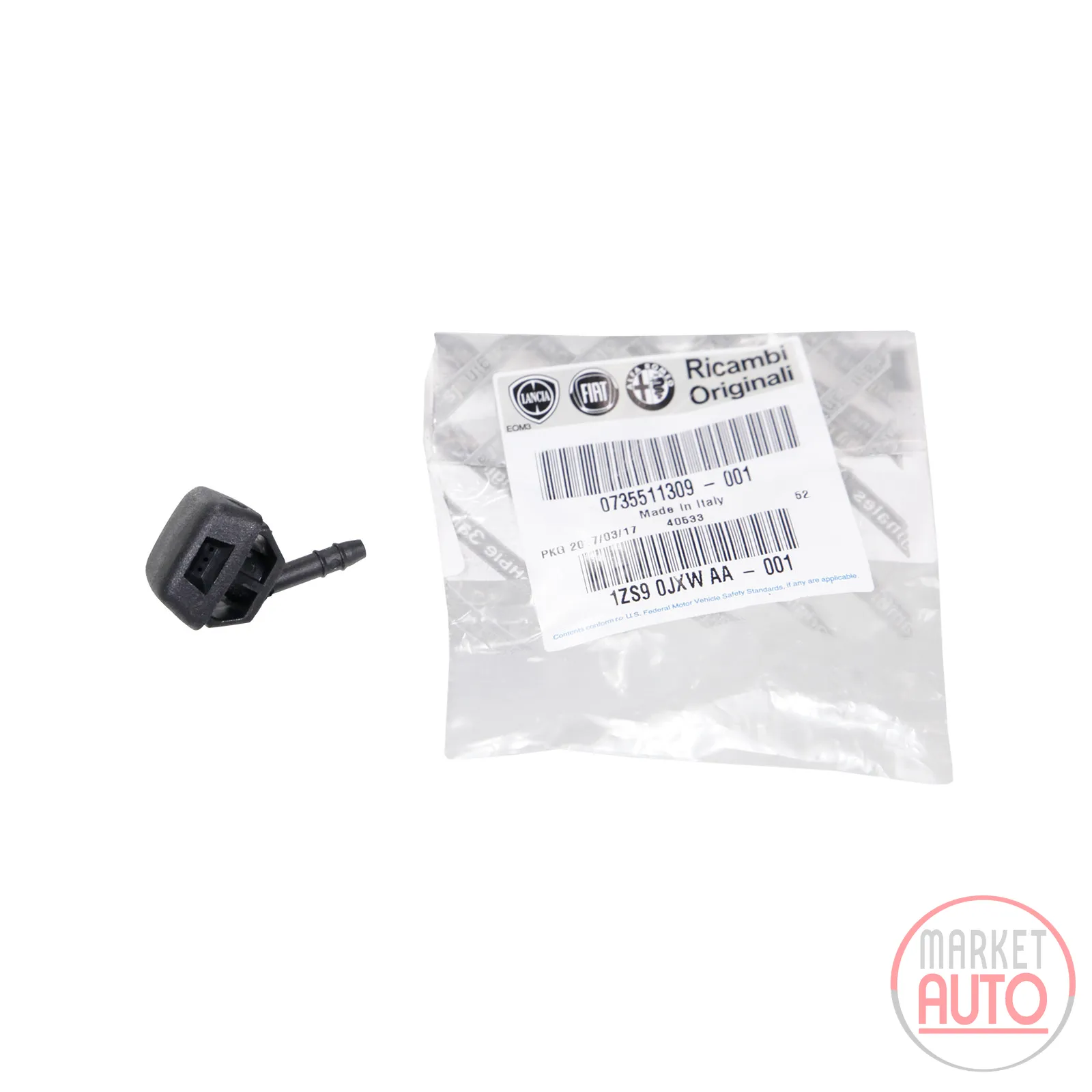 Windscreen washer nozzle black