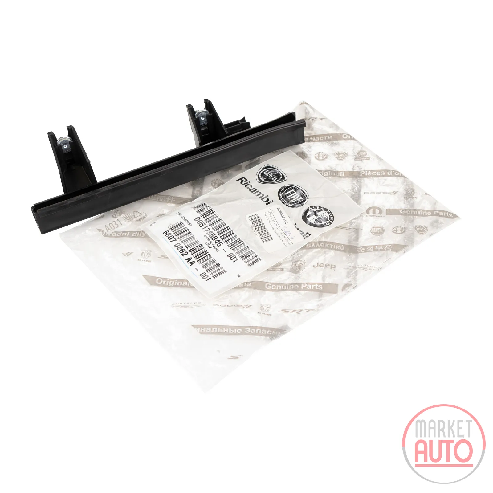 Sliding block for the right side window