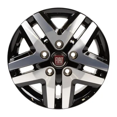 Light alloy rim black silver 16&quot, with hub cap