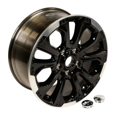 Alloy wheels black/silver 18", with Jeep cover cap