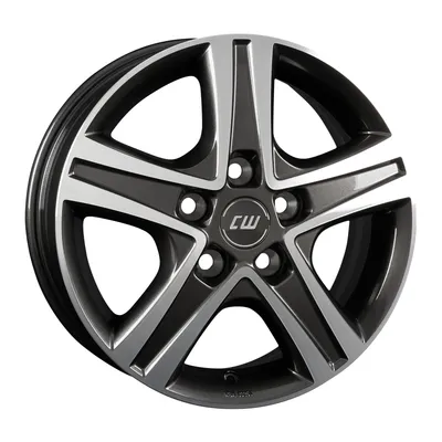 15-inch Borbet CWD Mistral Anthracite Glossy Polished alloy wheel