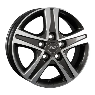 16-inch Borbet CWD Mistral Anthracite Glossy Polished alloy wheel