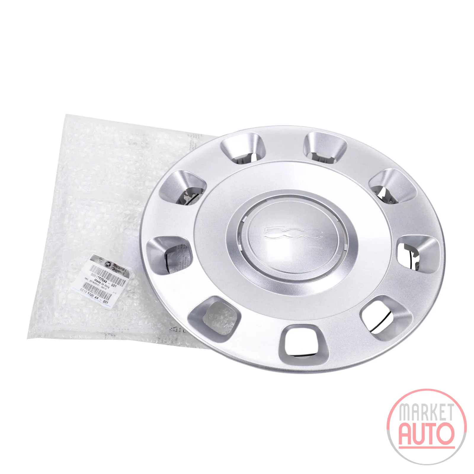 Hubcap 14 inch rim silver painted