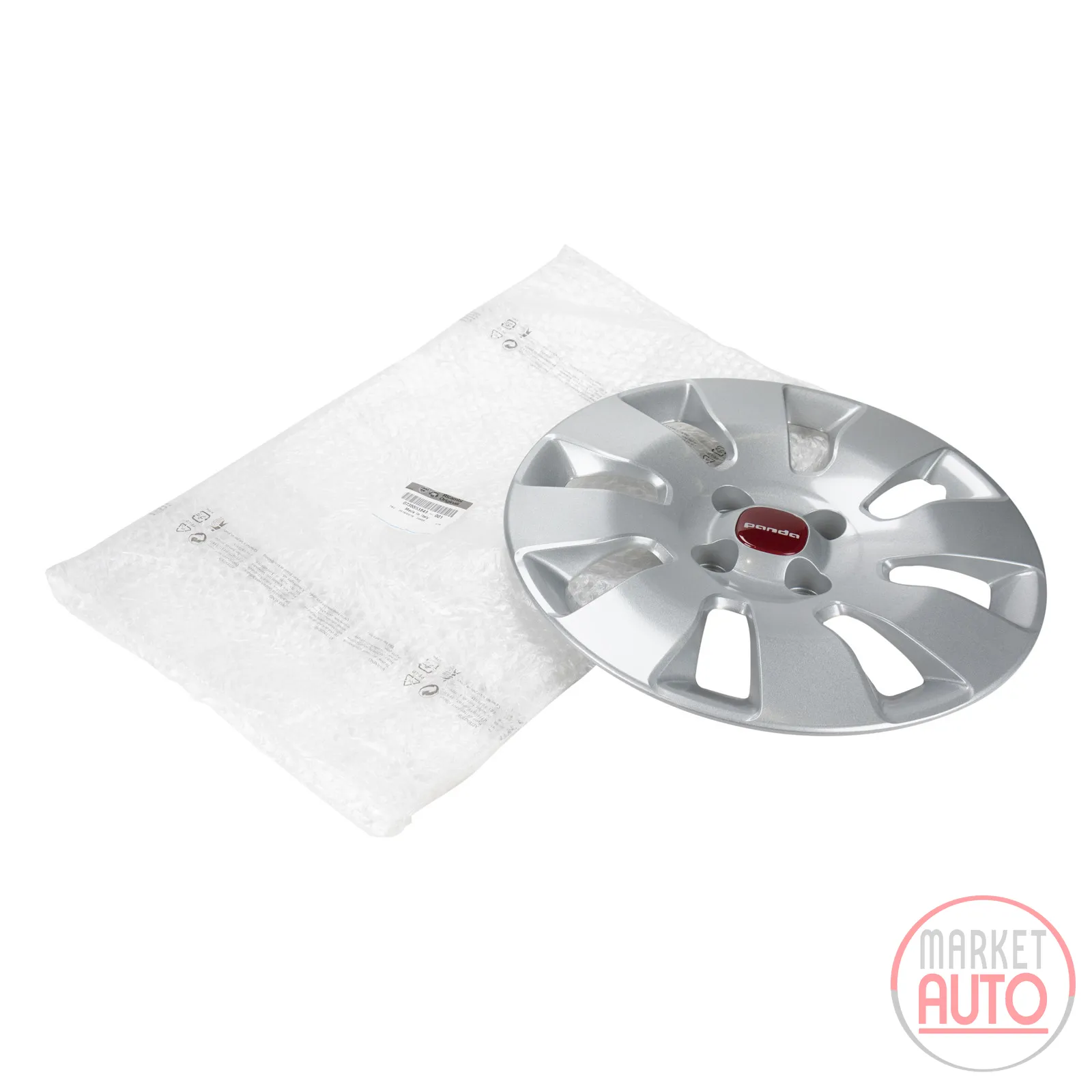 Hubcap 14 inch rim silver painted