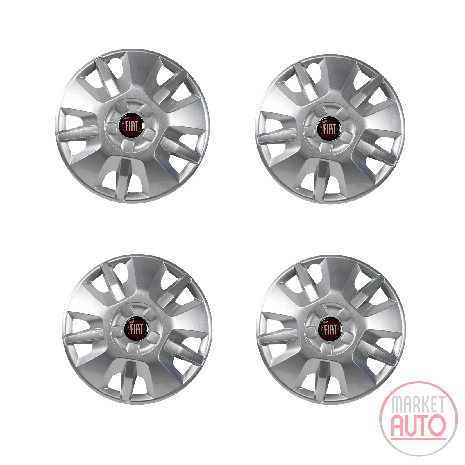 Hubcap set 15 inch rim emblem red