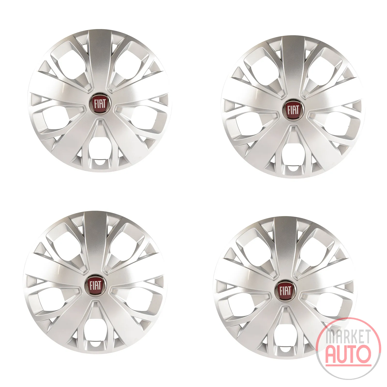 Hubcap set 16 inch rim emblem red