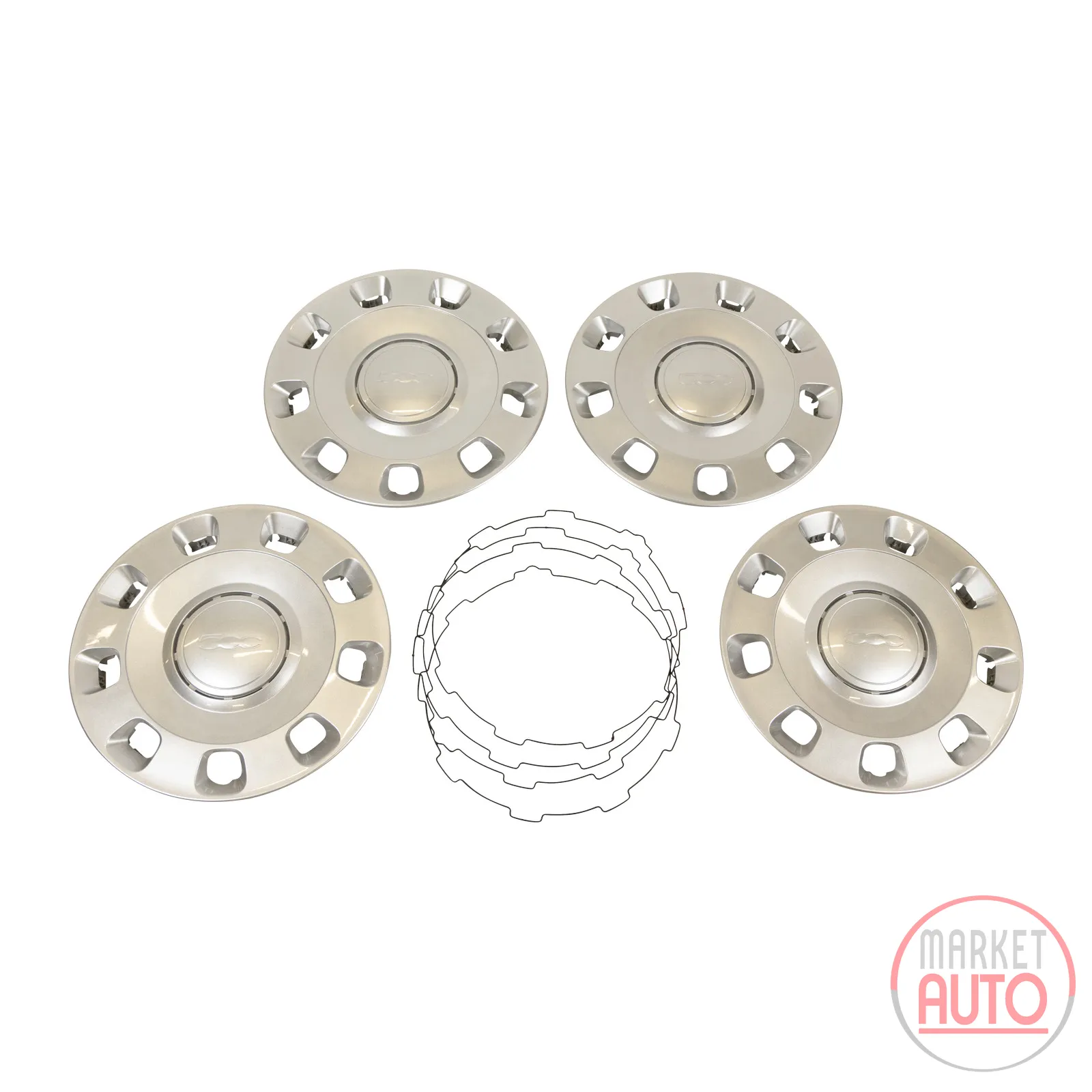 Hubcap set in vintage style with standard look 14 inches