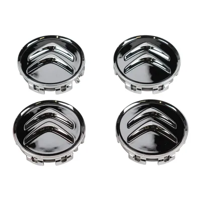 Wheel hub cap set (4 pieces) Citroen black/chrome