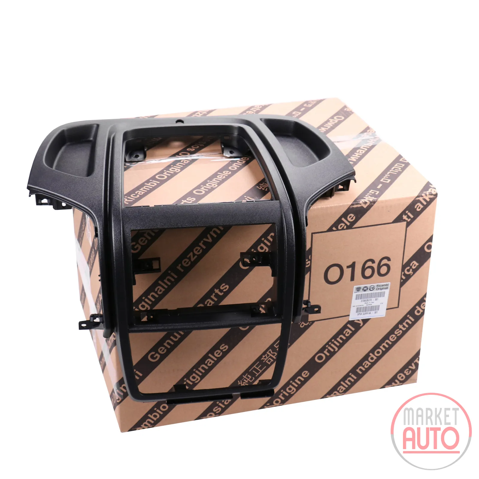 Dashboard radio frame black trim