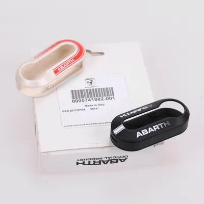 Key Cover Set Abarth Black & White