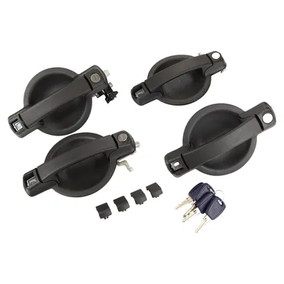Door handle set 4x door handles with key