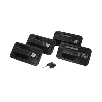 Door handle set 4 handles with key