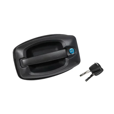 Rear door handle with locking cylinder