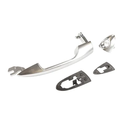 Door handle front left plastic aluminum look