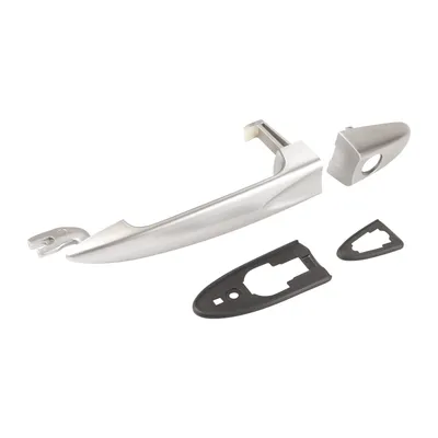 Door handle aluminum look front left