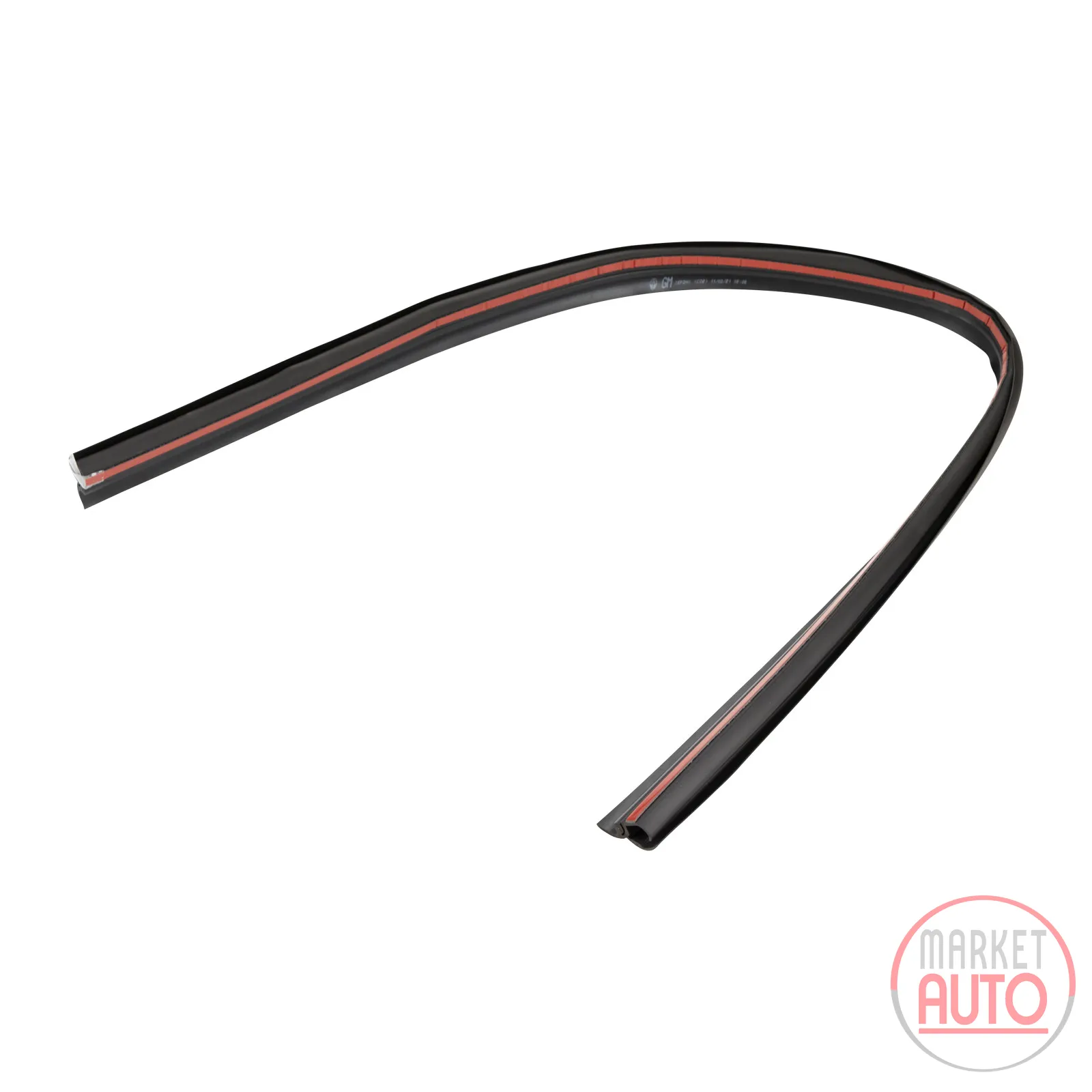 Profile rubber for the sliding door right or left top