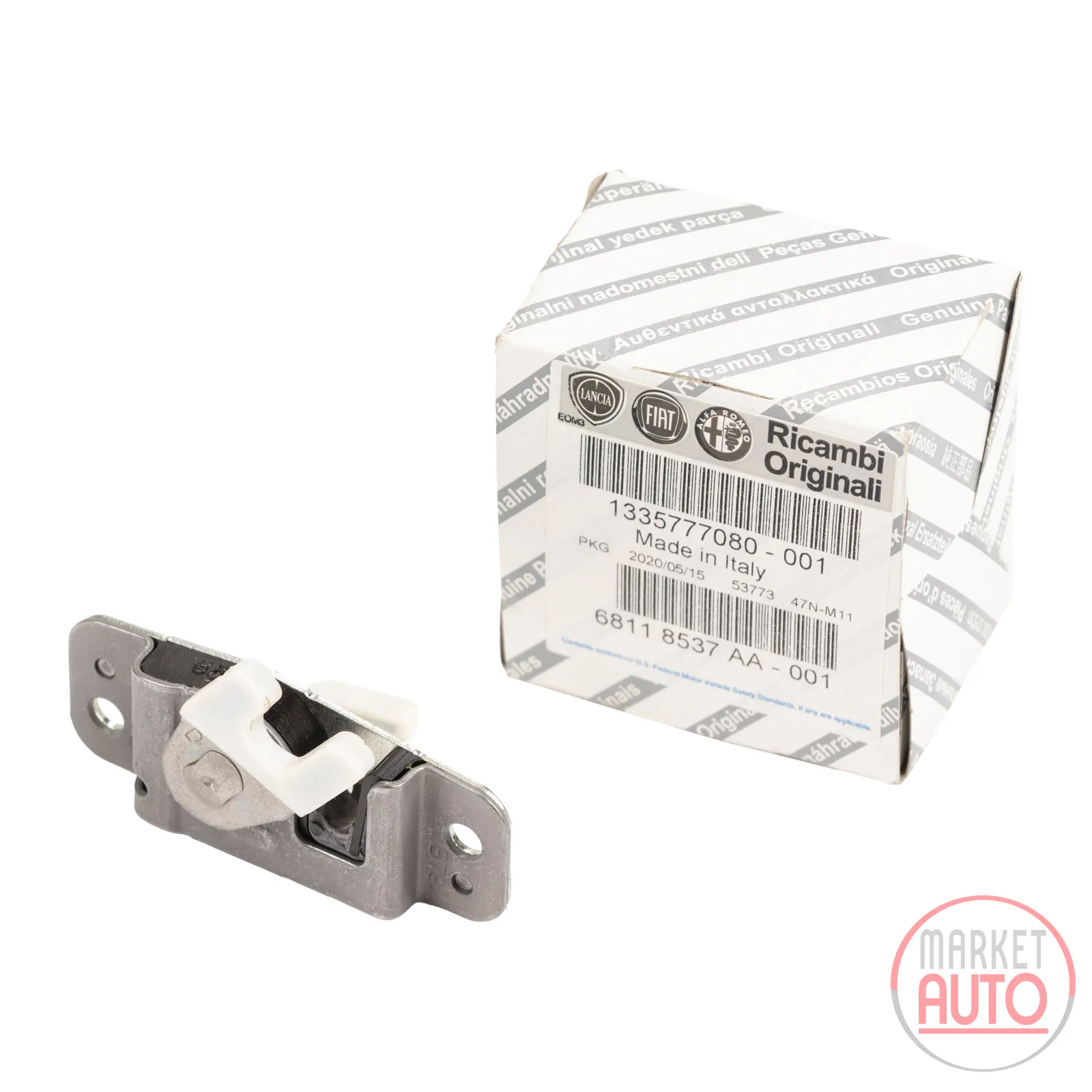 Lock slides right top rear