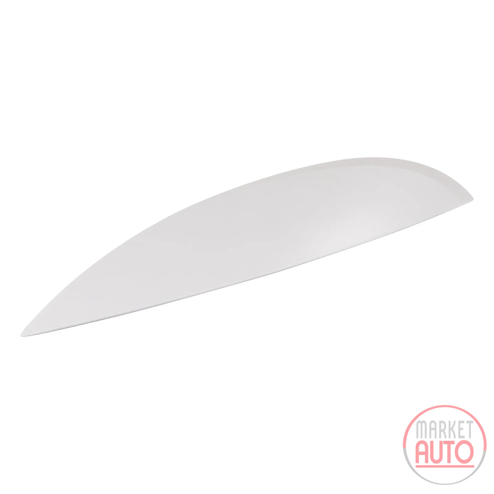 Trim strip above the right headlight