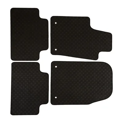 Foot mat set rubber ",Octagon", 4-piece black