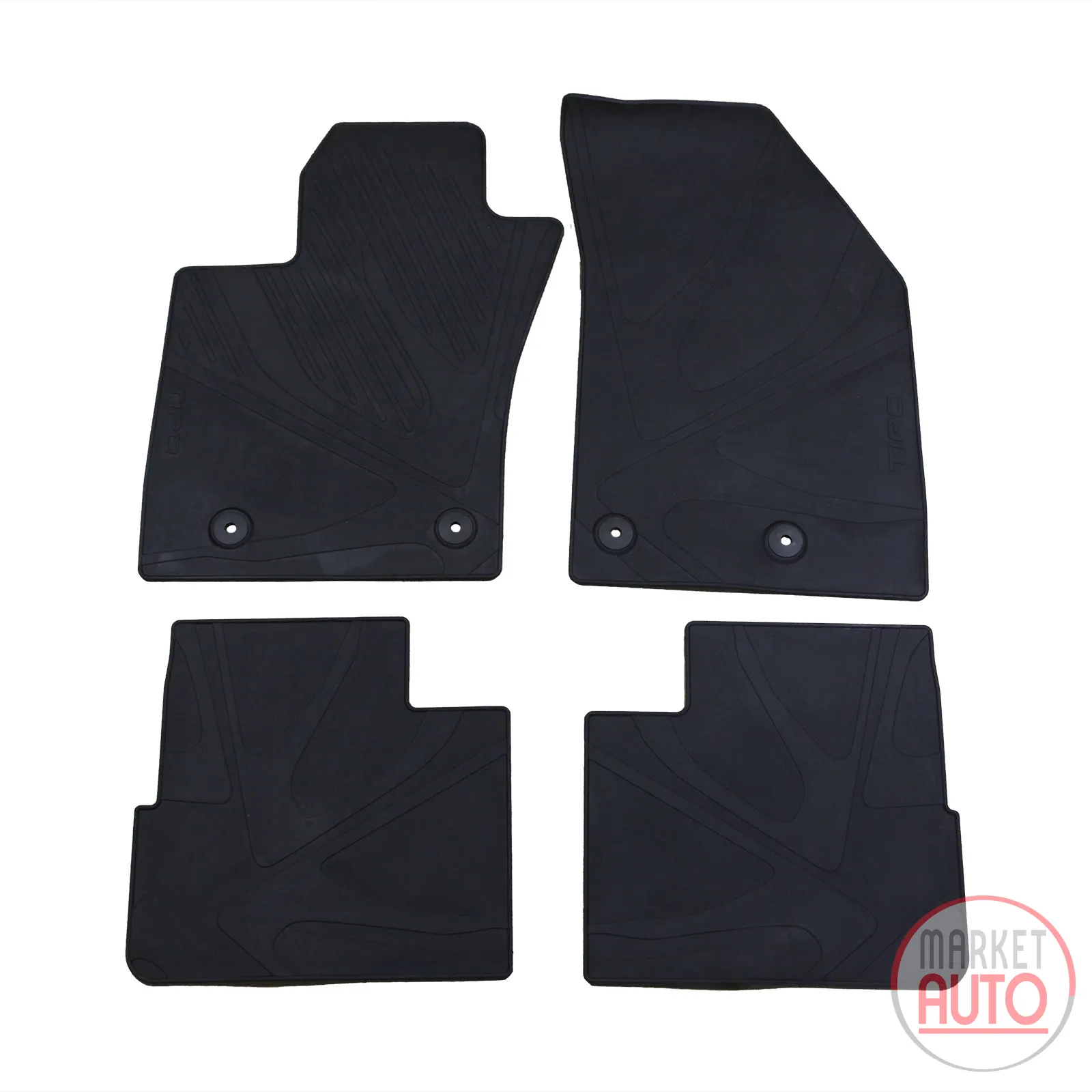 Rubber foot mat set