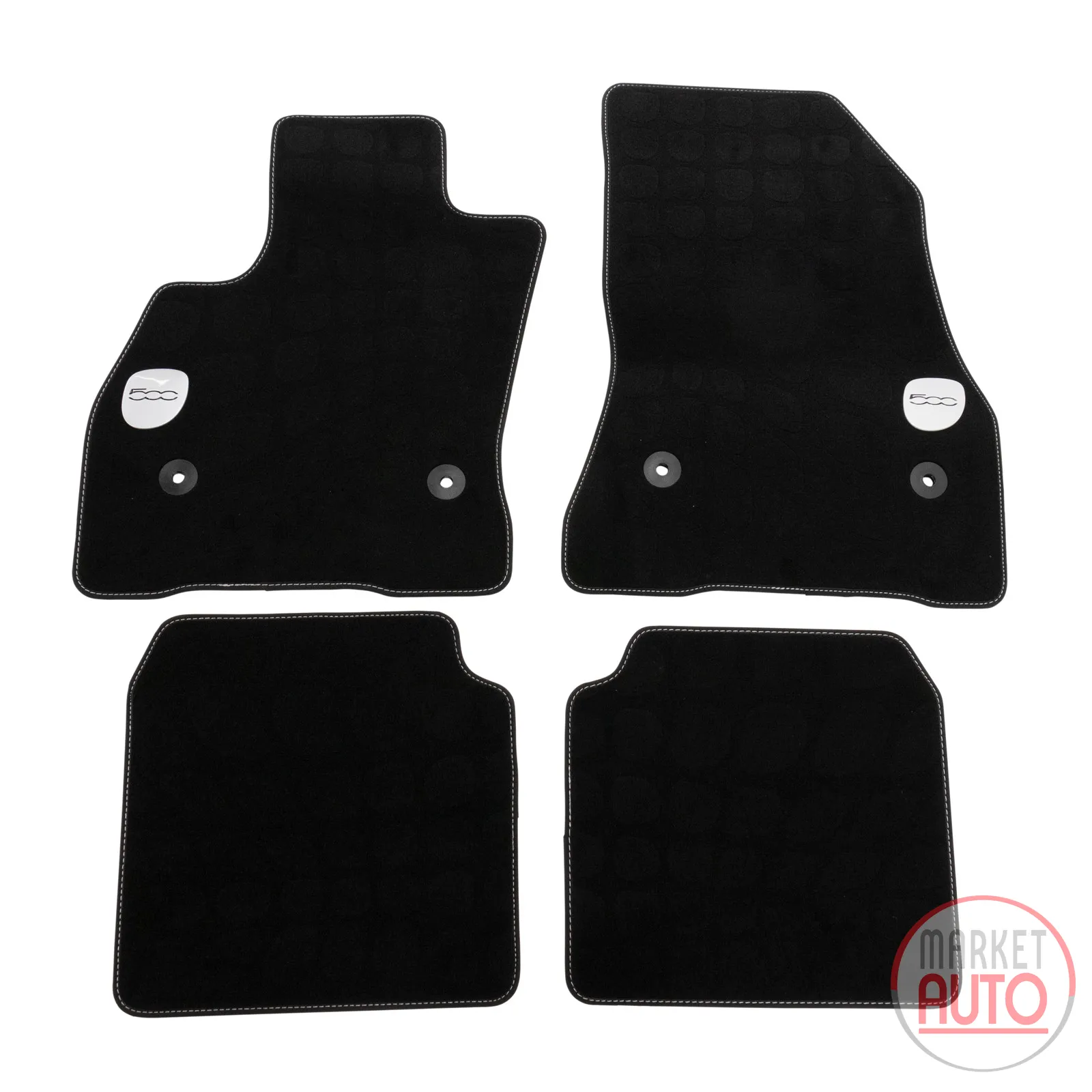 Floor mats set velour with pattern and 500 logo