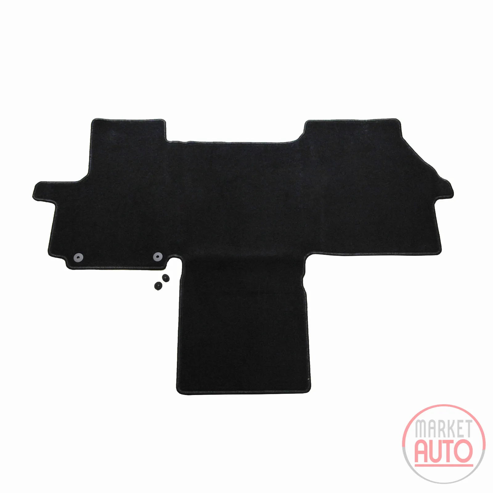 Foot mat with middle part ",Imperial", high quality in black with fasten