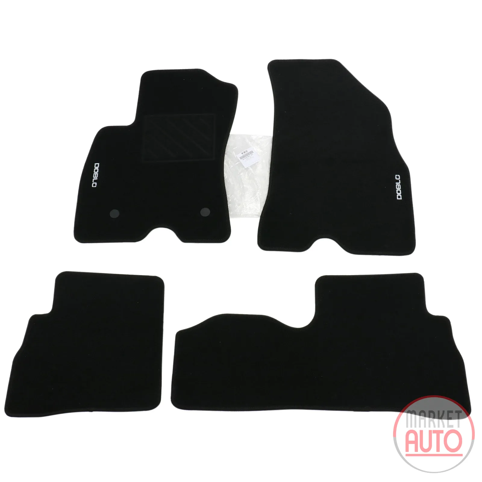 Foot mat set in Velour Doblo Logo