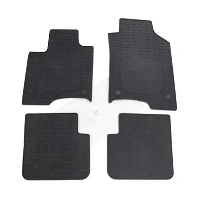 Rubber foot mat set with logo
