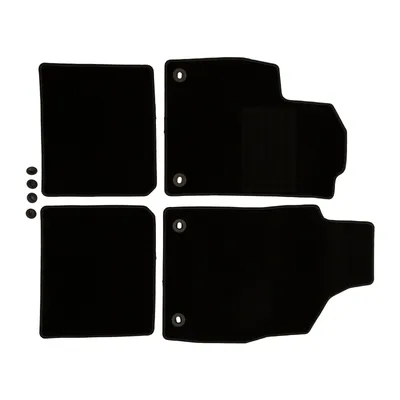 Foot mat set 4-piece black