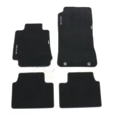 Floor mats 4-pack velour set with white embroidered Giulia logo