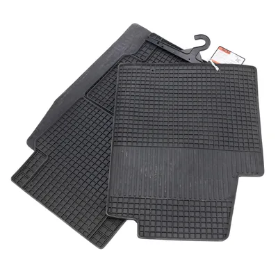Rubber foot mat set black