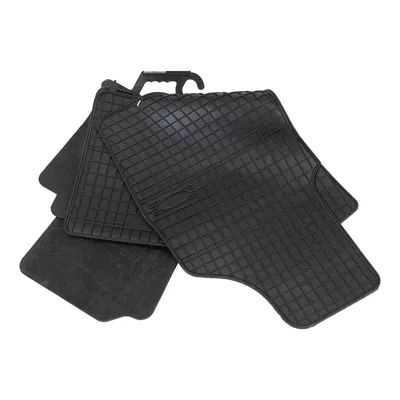Rubber foot mat set black
