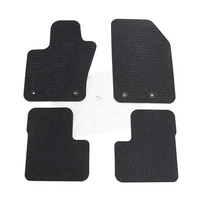 Foot mat set in black 4-piece