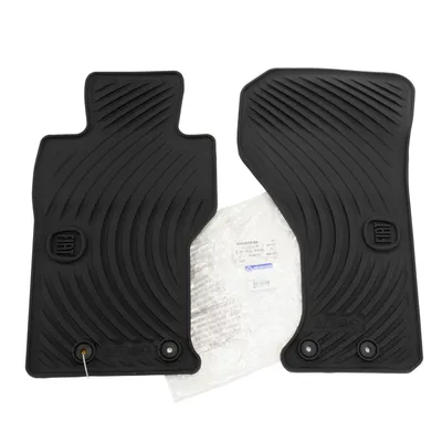 Rubber floor mats set for front