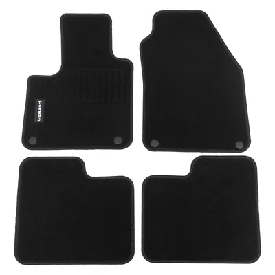 Foot mat set 4-piece velour black
