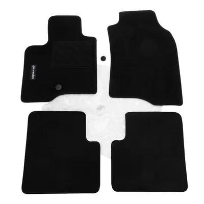 Foot mat set 4-piece velour black