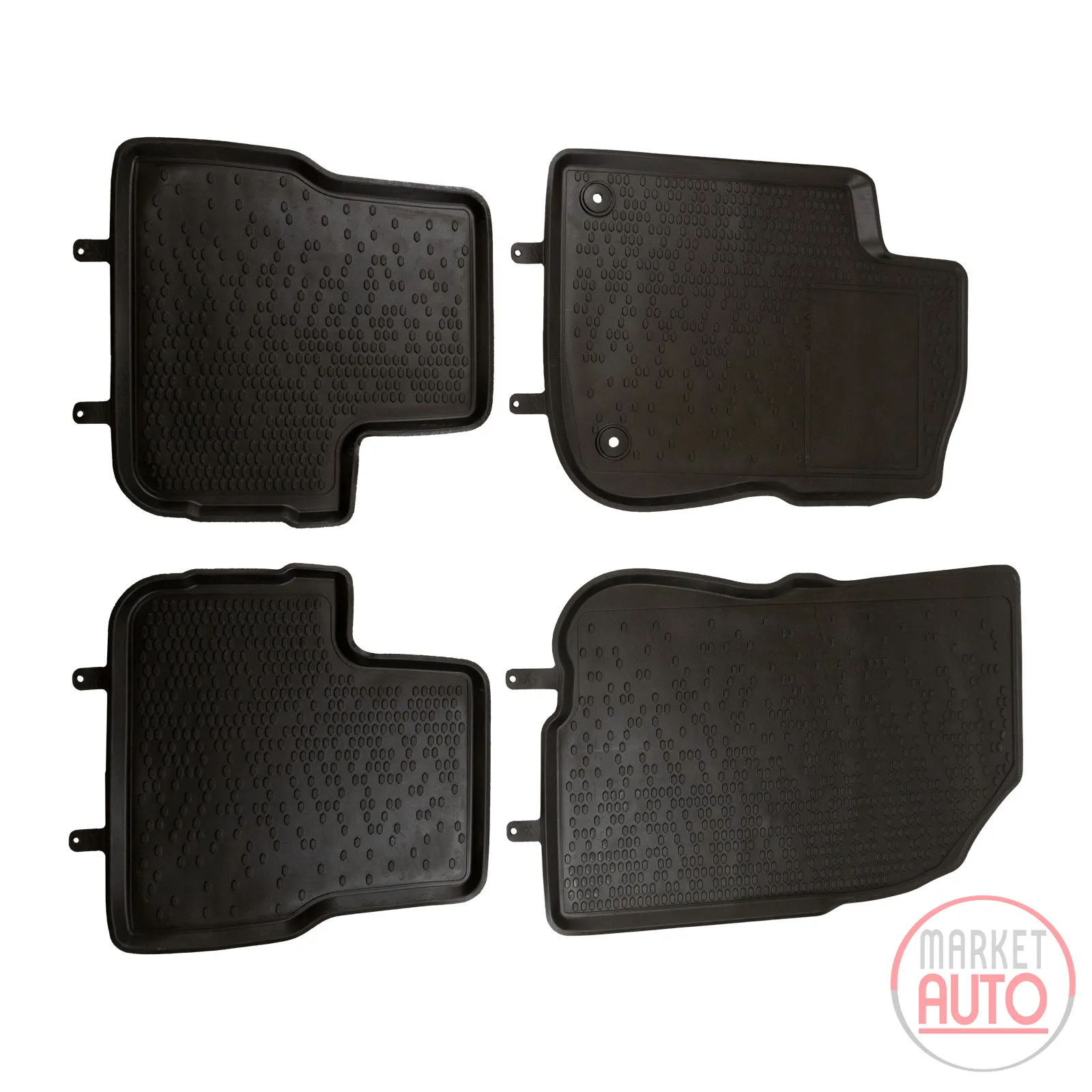 Floor mat set 4-piece PSA OE (1606632280) Rubber Black