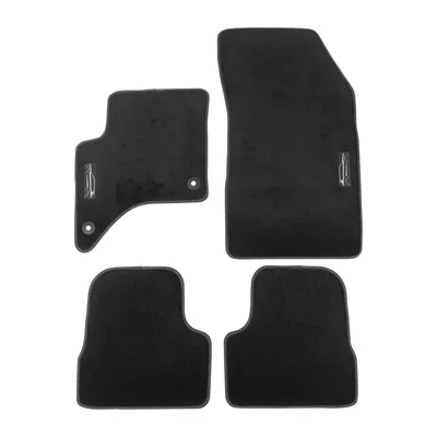 Set of 4 velour floor mats