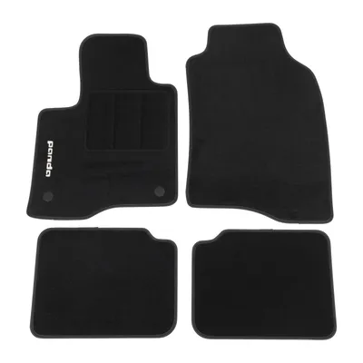 Foot mat set velour black