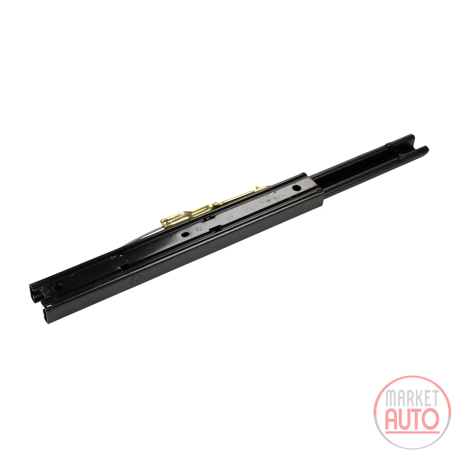 Front seat rail manually adjustable